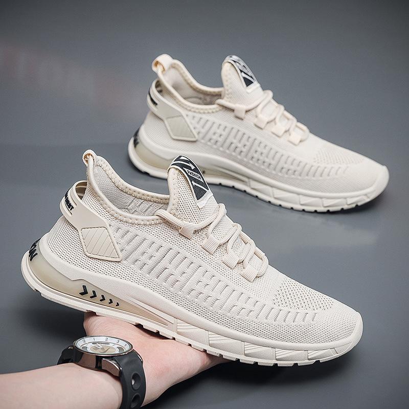 Soft -bottomed soft surface flying hollow mesh sneakers