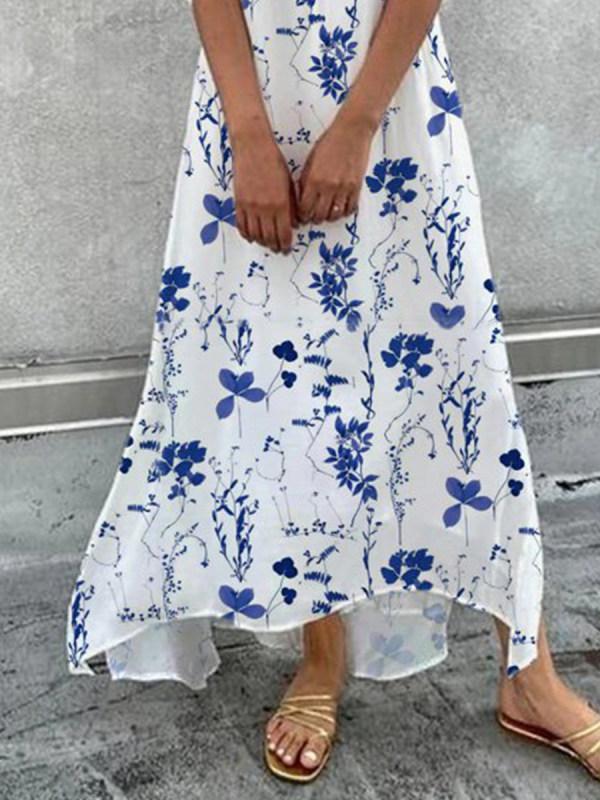 Summer Casual/Vacation Short Sleeve Maxi Dress