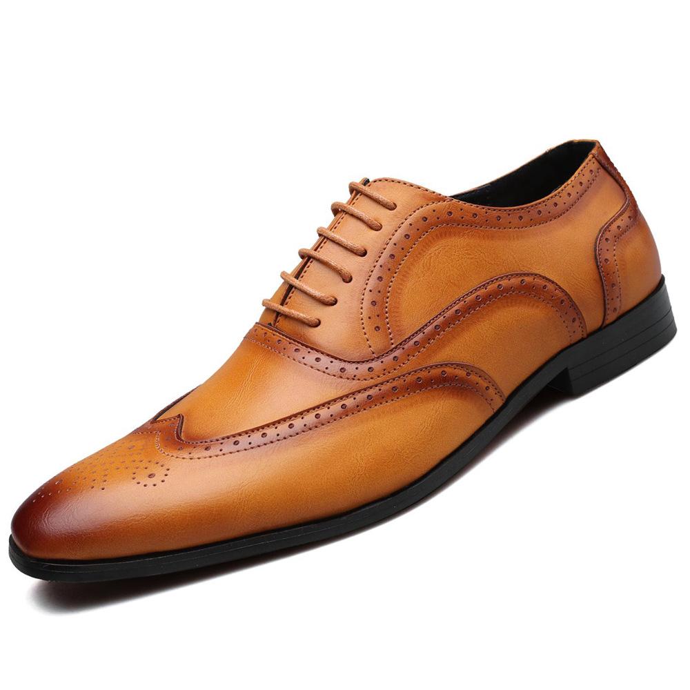 Positive leather shoes fashion Brock men's shoes