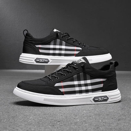 Grid breathable canvas shoes