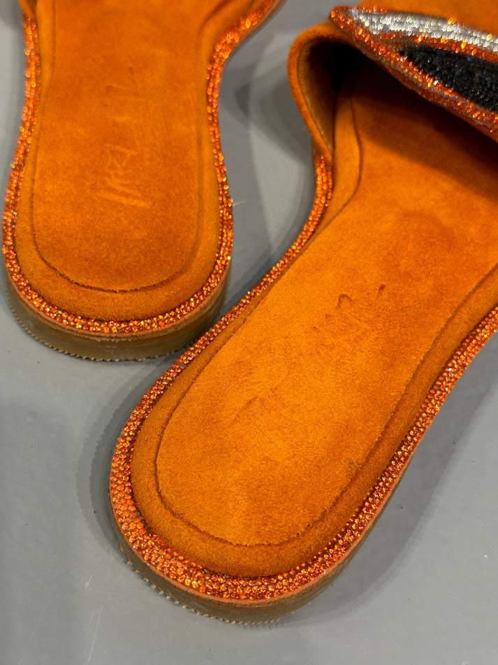 Peacock Orange Sandals