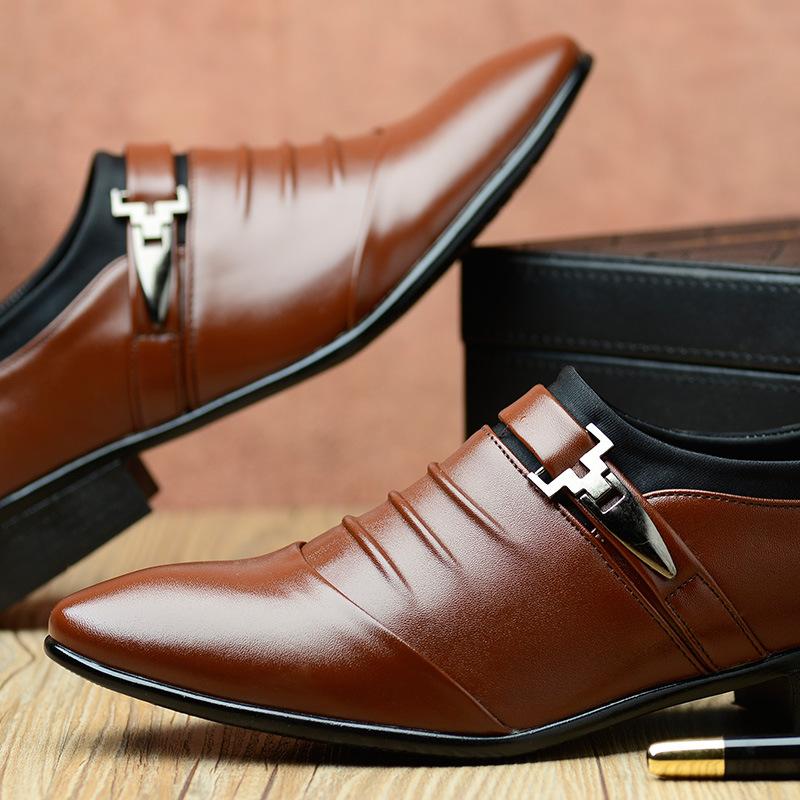 Casual shoes men's set business format leather shoes