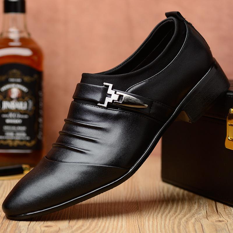 Casual shoes men's set business format leather shoes