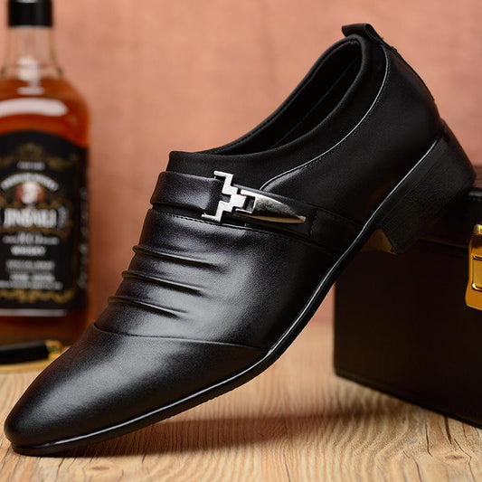 Casual shoes men's set business format leather shoes