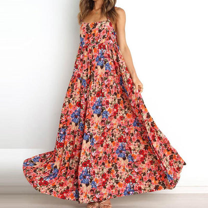 Summer New Style Floral Sexy Strapless Dress