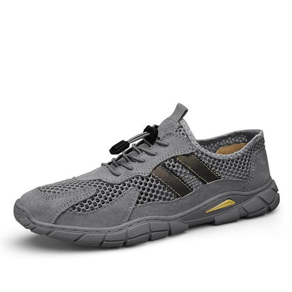 Net eye breathable hollow lightweight soft bottom casual sports shoes