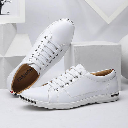Casual white flat shoes