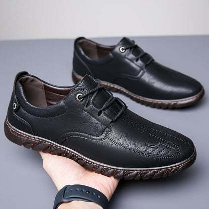 Men Leather Flats Shoes Moccasins