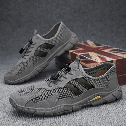 Net eye breathable hollow lightweight soft bottom casual sports shoes