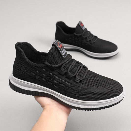 Low top breathable running fly woven shoes