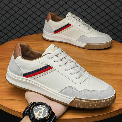 Casual leather shoes trend wild whiteboard shoes