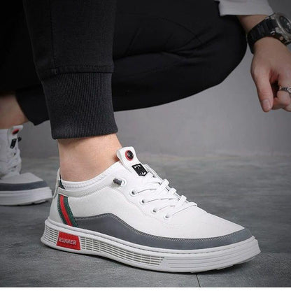 Breathous fashion increased casual leather shoes