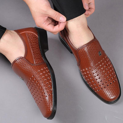 Italian handmade leather hollow leather shoes