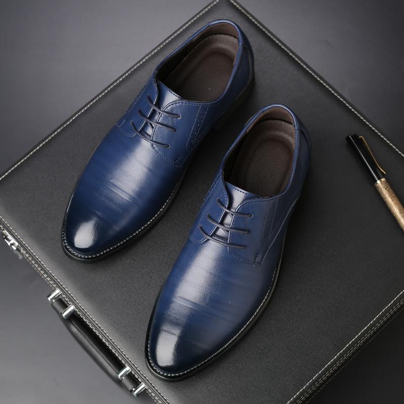 British pointed business casual retro leather shoes men's leather shoes