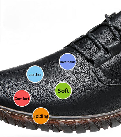 Men Leather Flats Shoes Moccasins